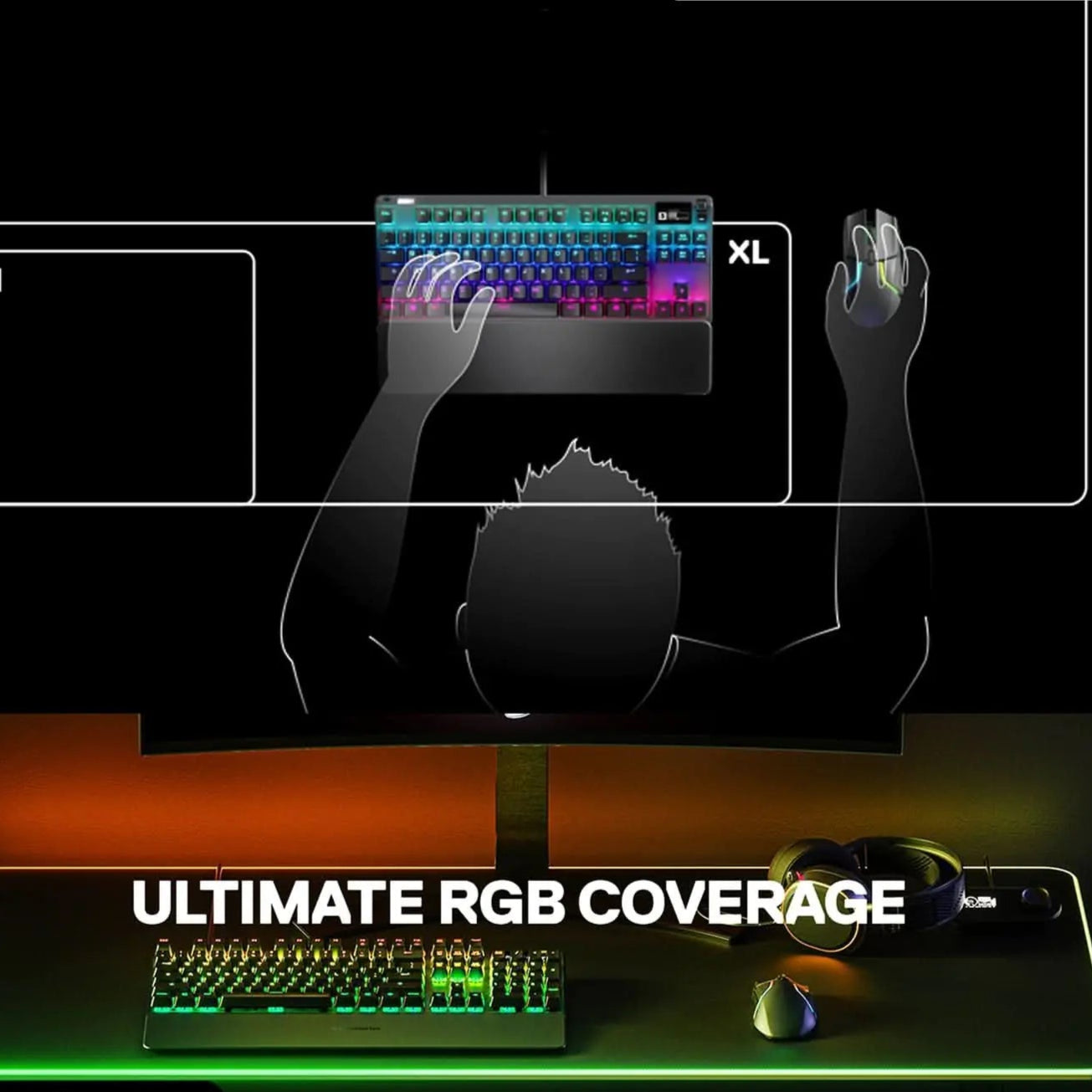 5Core RGB Gaming Mouse Mat with 12 Modes